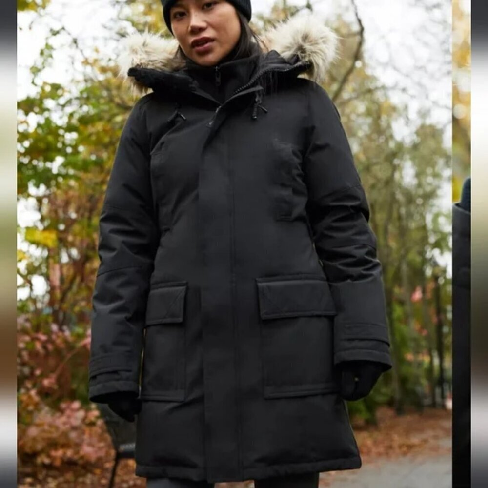 Aritzia TNA -30 Bancroft Down Mountaineering Parka Jacket Slim Fit Black Medium